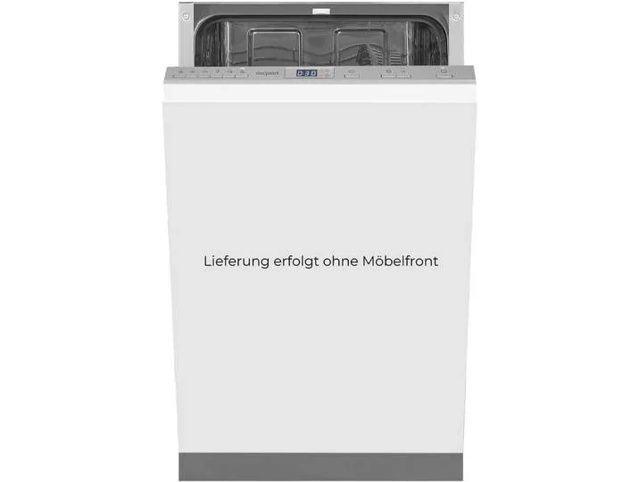 vollintegrierbarer Geschirrspüler EGSP2109-E-030E silber, 9 l, 9 Maßgedecke, Kompakt und ideal für kleine, schmale Nischen, kleine(Single)Haushalte fra Exquisit – produktbillede