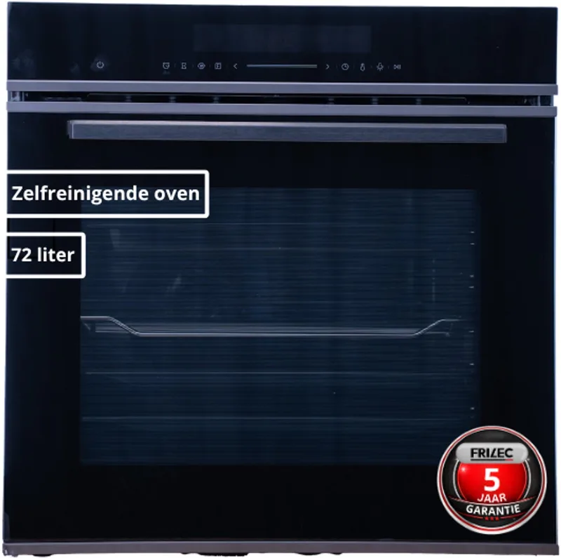 HAMBURG8049 - 60 cm - Inbouwoven - 72 Liter - Zelfreinigend - Touchdisplay - Pyrolyse de Frilec en Noir – photo produit