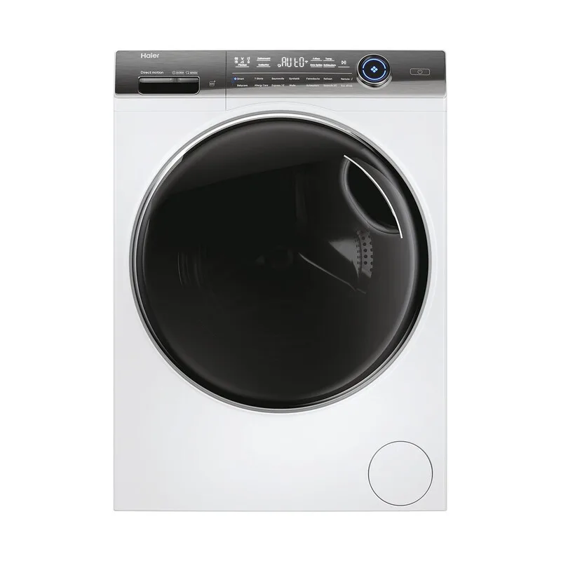 HW90-B14979YU1 Frontlader-Waschmaschine, 9 kg, 1400 U/min, Energieklasse A, Geräuschklasse A, Direct Motion Motor, Wi-Fi und hOn App, Auffrisch-Dampfprogramm, AquaProtect, 14 Programme, Weiß von Haier – Produktfoto