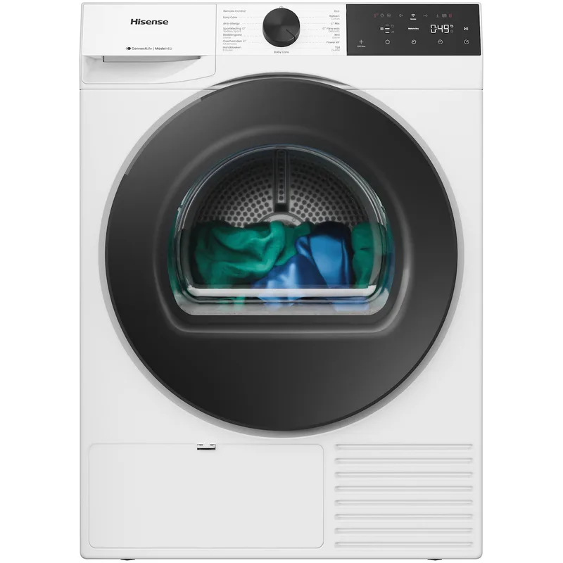 DH3E900BWCB Warmtepompdroger Wit by Hisense – product photo