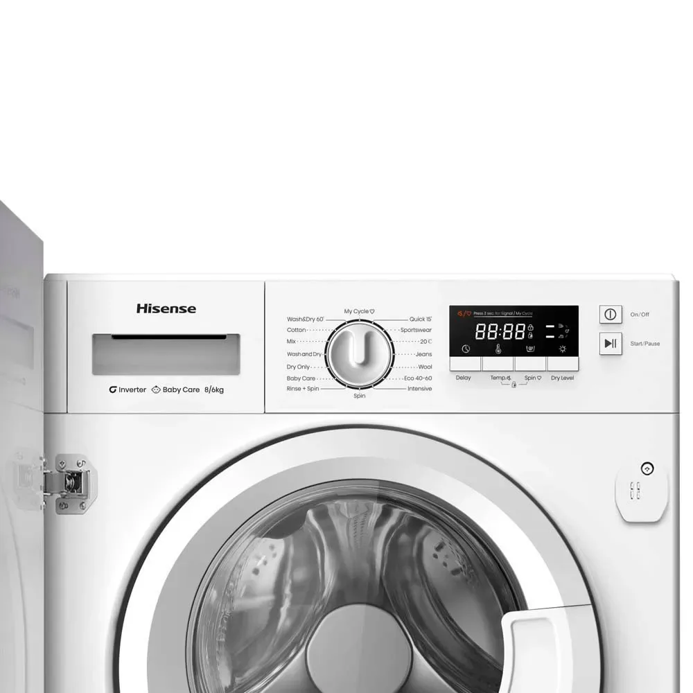 Lave-linge Séchant à Chargement Frontal Wd3m841bwies de Hisense – photo produit