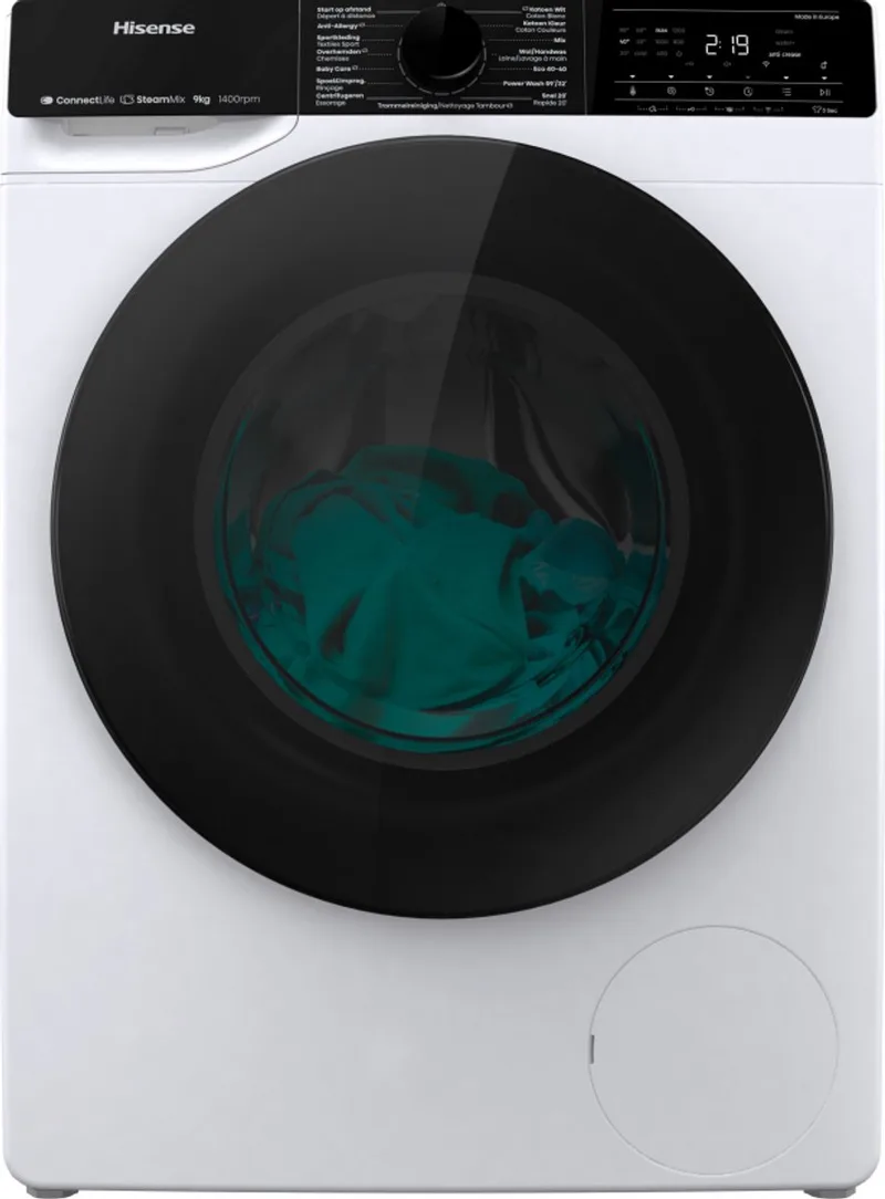 WF5V943BW/BLX wasmachine Voorlader 9 kg 1300 RPM by Hisense in White – product photo
