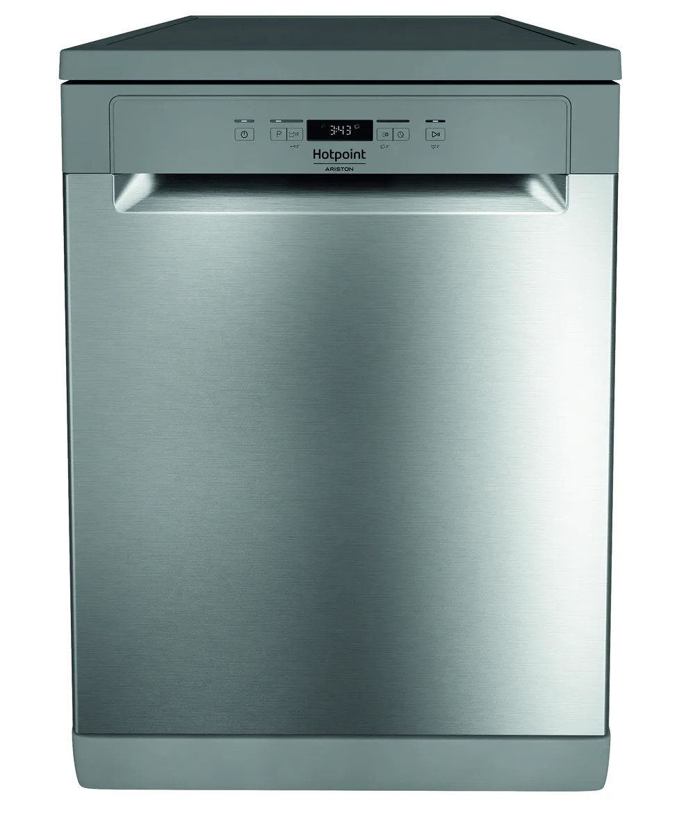 H3FFD636X Lave-vaisselle pose libre 60 cm - Inox, 14 couverts, Classe D de Hotpoint – photo produit