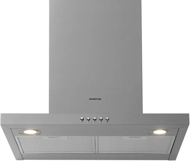 AKB6005RVS platte wandschouw afzuigkap 60 cm - Afzuigcapaciteit 630 m3/h - Geschikt voor open keuken - 3 standen - Ledspots - Luchtafvoer en recirculatie