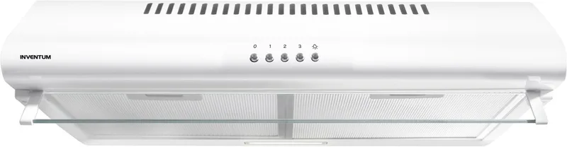 AKO6012WIT onderbouw afzuigkap 60 cm - Afzuigcapaciteit 326,4 m3/h - Geschikt voor grote keuken - 3 standen - Ledverlichting - Luchtafvoer en recirculatie van Inventum in Wit – productfoto