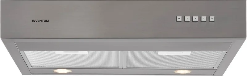 AKO6015RVS onderbouw afzuigkap 60 cm - Afzuigcapaciteit 350 m3/h - Geschikt voor grote keuken - 3 standen - Ledspots - Luchtafvoer en recirculatie van Inventum in Rvs – productfoto