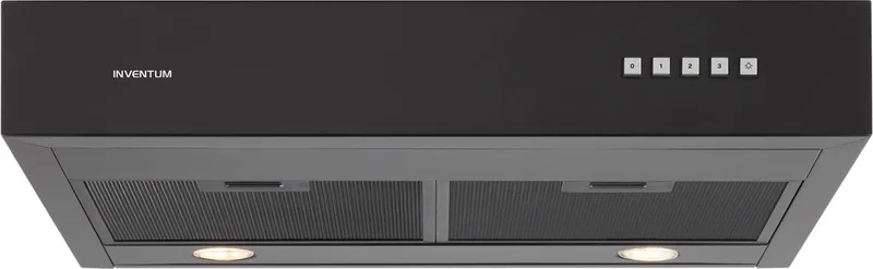 AKO6015ZWA onderbouw afzuigkap 60 cm - Afzuigcapaciteit 350 m3/h - Geschikt voor grote keuken - 3 standen - Ledspots - Luchtafvoer en recirculatie de Inventum en Noir – photo produit