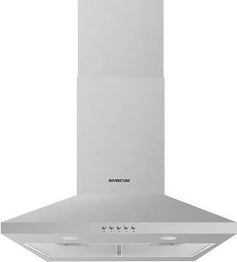 AKP6000RVS wandschouw afzuigkap 60 cm - Afzuigcapaciteit 435 m3/h - Geschikt voor grote keuken - 3 standen - Ledspots - Luchtafvoer en recirculatie von Inventum in Rvs – Produktfoto