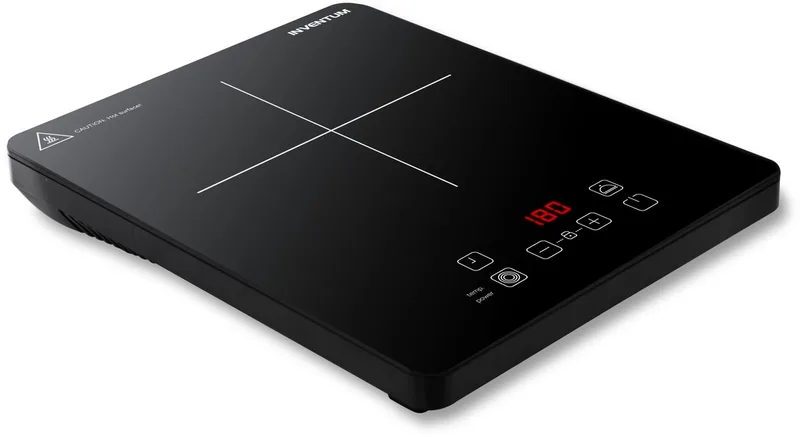 KI120T inductie kookplaat 1 kookzone - 1-fase plug en play - Timer - Kinderslot - 10 standen - Pan 15/20 cm - Vrijstaand by Inventum in Black – product photo