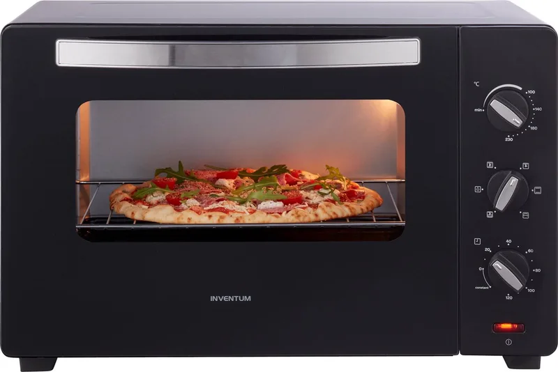 OV457B Vrijstaande oven - 45L - Hetelucht - Draaispit - 100-230°C - 5 ovenstanden - Zwart by Inventum in Zwart – 45 liter – product photo