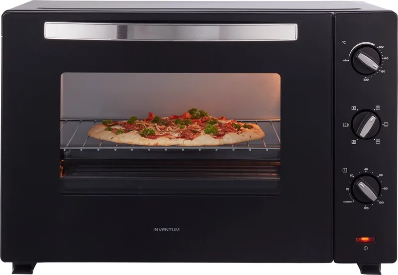 OV607B Vrijstaande oven - 60L - Hetelucht - Draaispit - 100-230°C - 5 ovenstanden - Zwart von Inventum in Zwart – 60 liter – Produktfoto