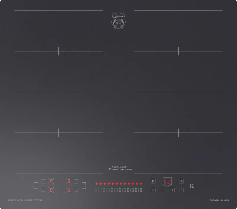 Inductiekookplaat Kaiser KCT 6110 FI 60 cm met 4 QuickHeat inductiezones, krasbestendig/mat von Kaiser in Mat zwart – Produktfoto