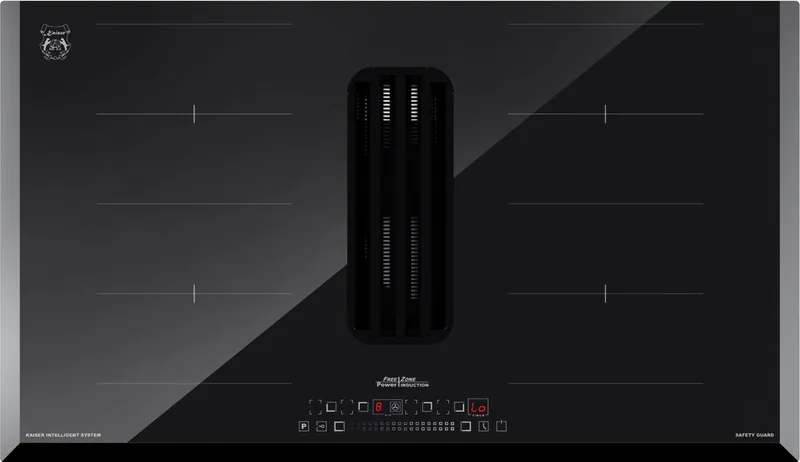 Inductiekookplaat-Kaiser - KCT 9102 -90 cm autonoom – Inbouw inductiekookplaat met geïntegreerde afzuiging 600 m³/u von Kaiser in Schwarz – Produktfoto