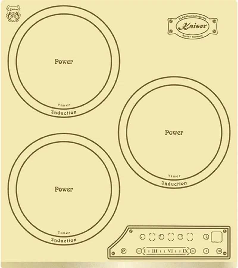 inductiekookplaat - KCT 4795 FI ElfAD - inbouwkookplaat - 3 kookzones - 45 cm by Kaiser in Ivory – product photo