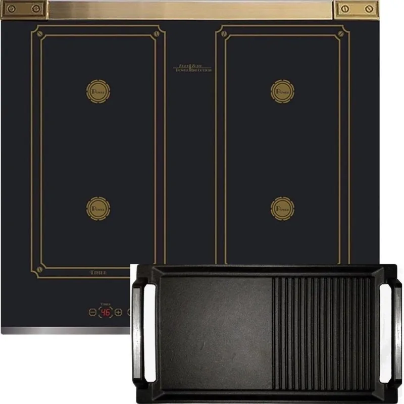 inductiekookplaat KCT 6745 FI AD+Grillplaat, Flex Retro inductiekookplaat, 60 cm by Kaiser in Antiek Goud – product photo