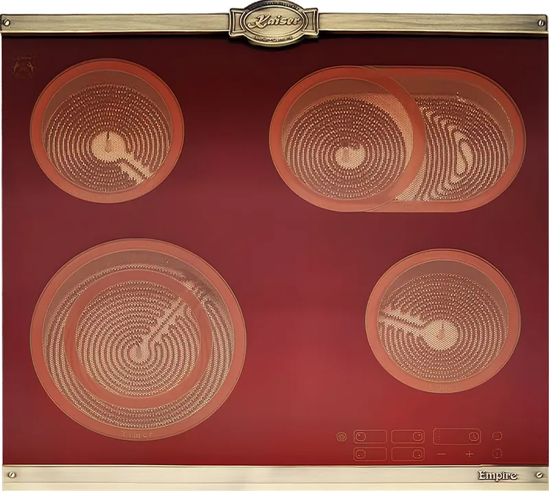 KCT 6185 RotEm inbowelektrische kookplaat Exclusieve zelfvoorzienende High Light glaskeramische kookplaat KCT 6185 RotEm 60cm by Kaiser in Bordeaux – product photo