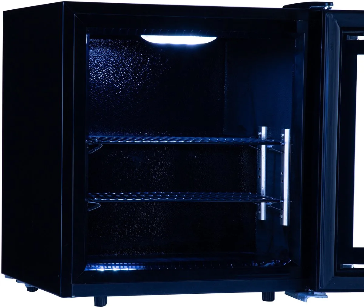 Diepvriezer IceAge met glasfront, Thermostaat met 5 standen, 0 tot 18 °C, in hoogte verstelbare, 36 Liter - Vrieskast Diepvrieskast - LED Compact - Wit - Freezer - Vrieskast Klein van Klarstein in Zwart – productfoto