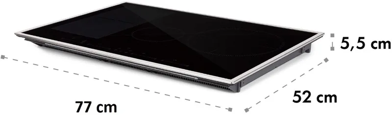 Inductiekookplaat, Glaskeramische kookplaat, Inductiekookplaat met 4 zones, Inbouw-inductiekookplaat met touchscreen, Digitaal display en timerfunctie, Snel opwarmen, 7500 W von Klarstein in Schwarz – Produktfoto