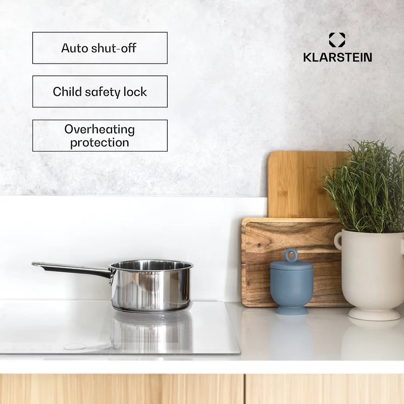 Inductiekookplaat inductie kookplaat 4 velden, inbouw inductie kookplaat met 4 kookvelden, 7000 watt inductie kookplaat, inductie kookplaat met touch bediening & timer, efficiënt elektrisch inductiefornuis - 52 cm - voor Keuken fra Klarstein i Hvid – produktbillede