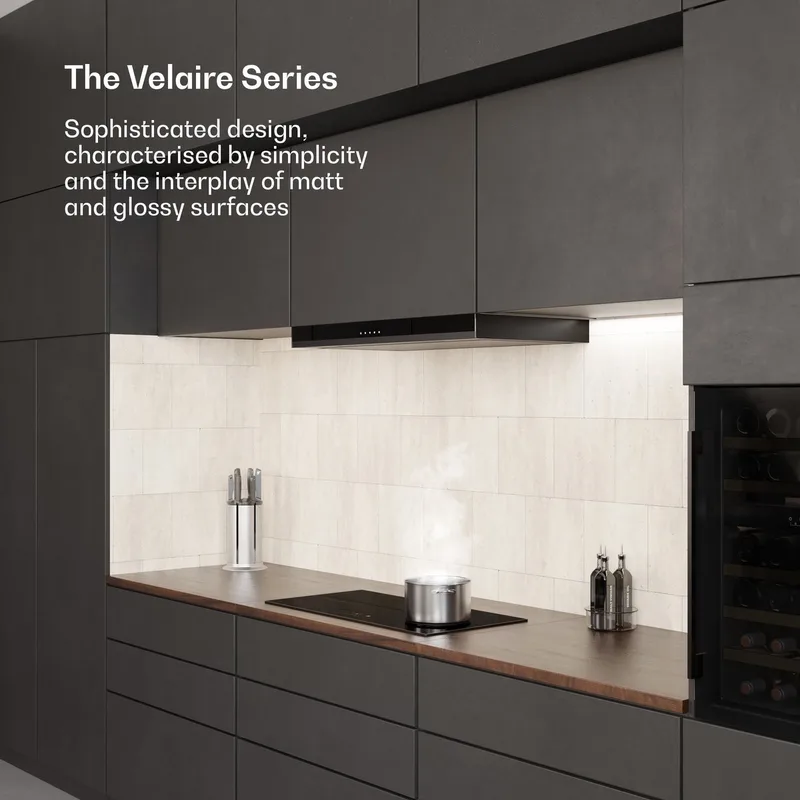 Inductiekookplaat Velaire 80 cm inbouw, 3 zones, 5500 W boost, touchbediening, timer, kinderslot, warmte-indicator, glazen oppervlak, strak design - voor Keuken - Restwarmte-Indicator - Induction Hob - Inductie Kookveld van Klarstein in Zwart – productfoto