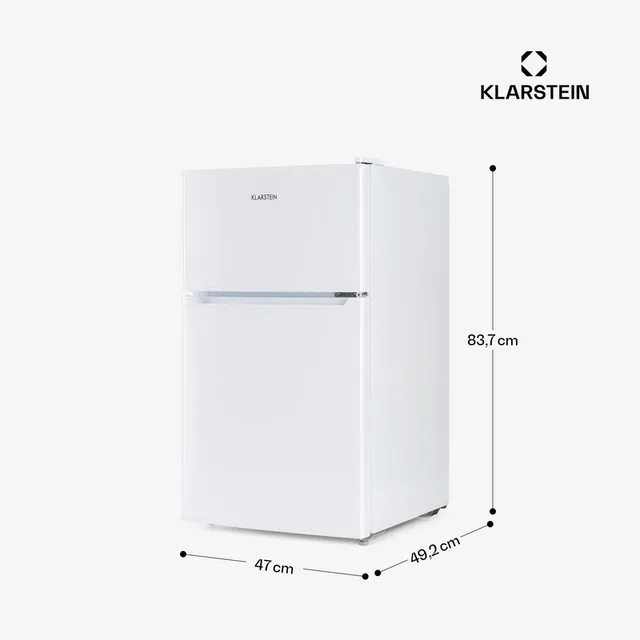 Koelkast Big Daddy - met vriesvak, koel-vriescombinatie, stille koelkast, LED, 87 liter: 61 liter koelgedeelte en 26 liter vriesgedeelte, - Vrijstaand - Compact - Mini Fridge - Compact Koelkast - Kleine Koelkast