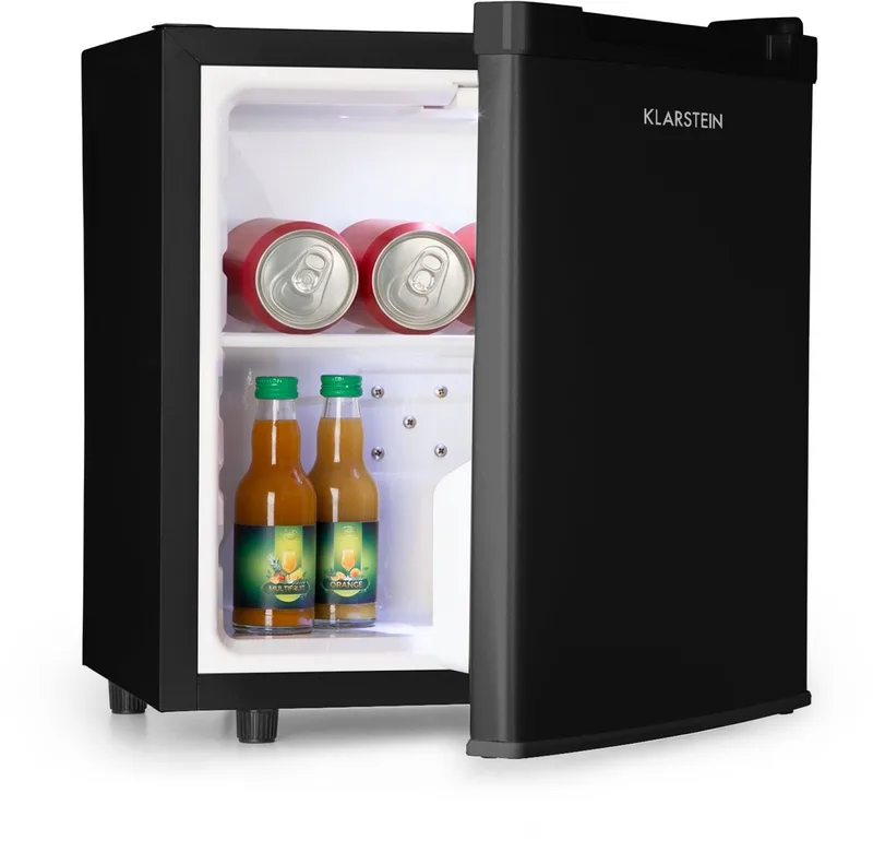 Koelkast Silent Cool 30l Arctic Fox koeling 23 dB(A) - Mini-Koelkast - 30L - voor Kantoor - Stil - voor Partykelder - Compact Geruisloos - Compact Koelkast Vrijstaande Koelkast Kleine Koelkast Fridge - voor Singles voor Studentenkamer van Klarstein in Zwart – productfoto