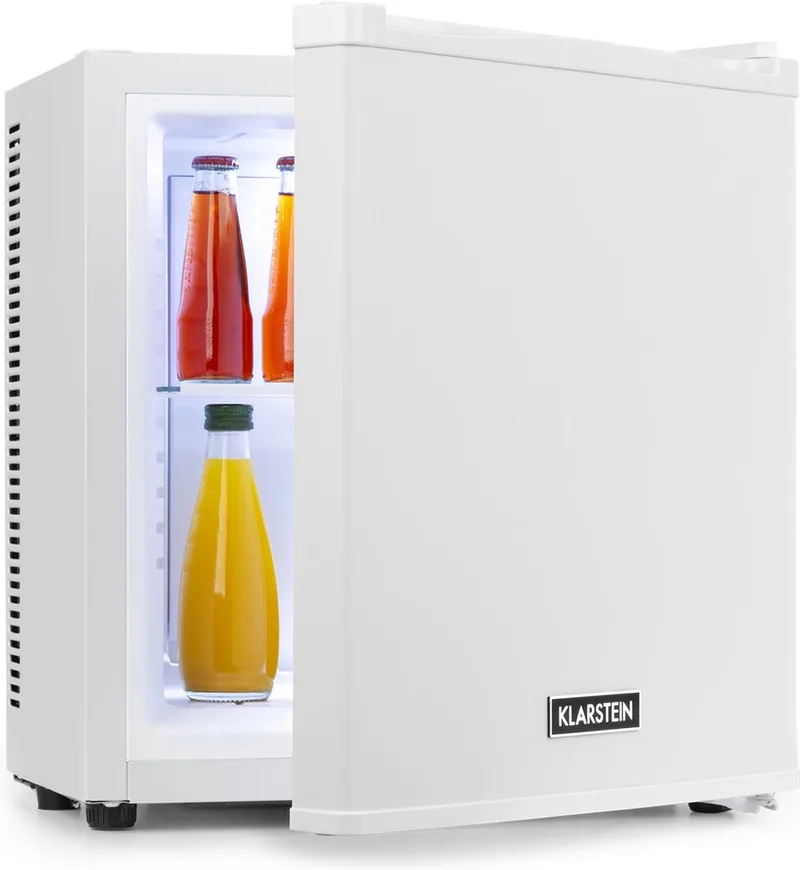 Mini-koelkast voor kamer, 13L mini-koelkast voor drankjes & cosmetica, Kleine minibar, Koelkast klein & stil, Verstelbaar schap, Kleine skincare-koelkast 5-15°C de Klarstein en Blanc – photo produit