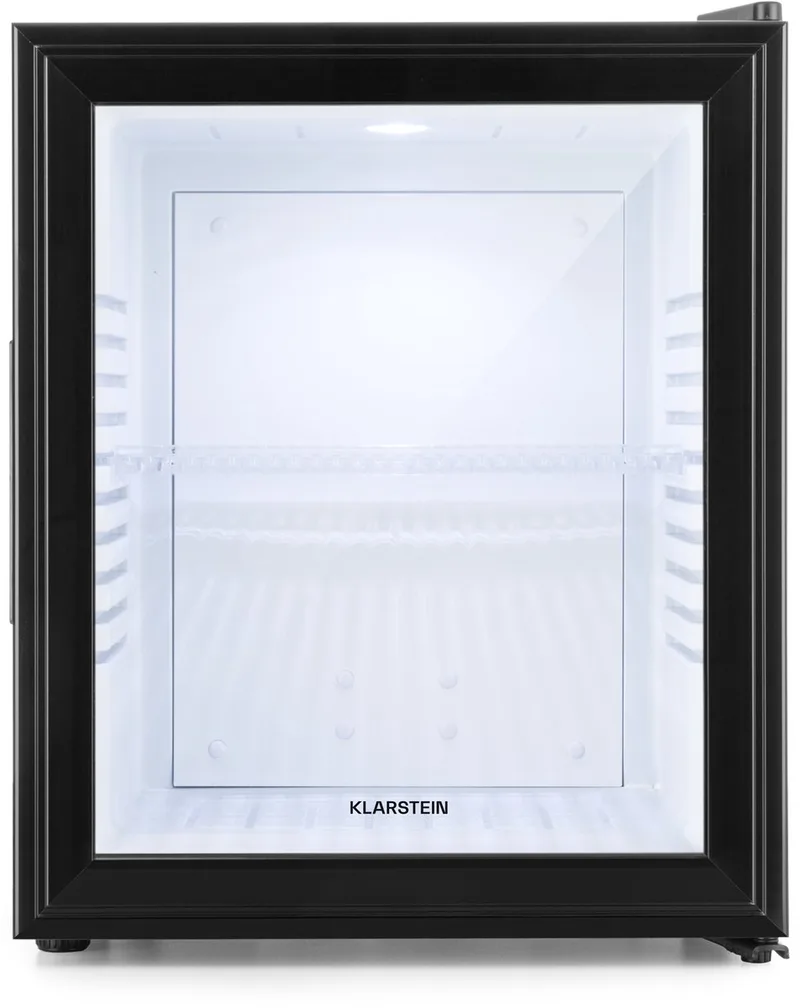 Minibar Mini koelkast - 3 Temperatuurniveaus - volume: 30 Liter - 23 dB - Glazen deur - Minikoelkast - Stil Compact - Verstelbaar Fluisterstil In Hoogte Verstelbaar - Mini Fridge - Hotelkoelkast - Kleine Koelkast de Klarstein en Noir – photo produit