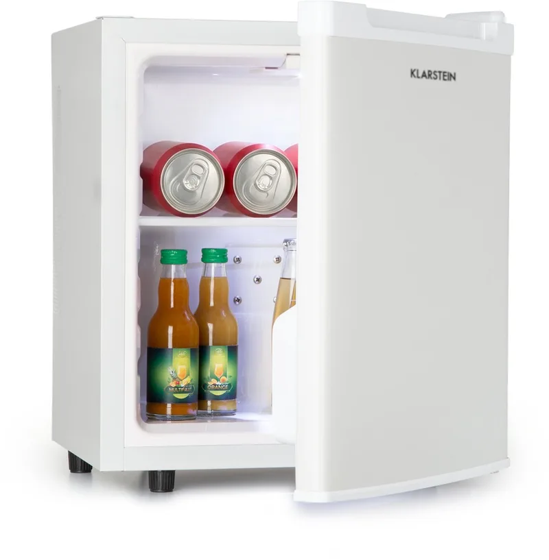 Minibar Mini Koelkast voor Kamer, 30 L Mini Koelkast voor Dranken, Snacks & Cosmetica, Kleine , Kleine en Stille Koelkast, Skincare Koelkast voor Kamer & Kantoor 5–15 °C - 23 dB - voor Slaapkamer - Compact Geruisloos von Klarstein in Weiß – Produktfoto