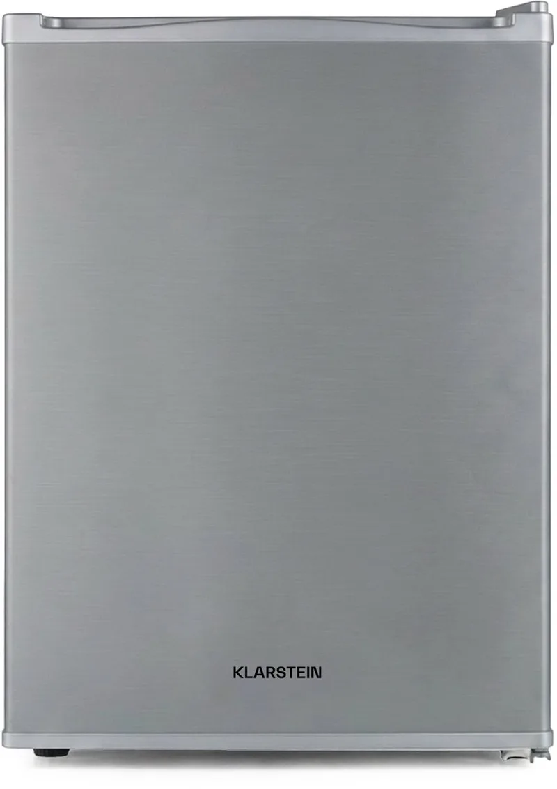 Minibar Mini Koelkast voor Kamer, 33 L Mini Koelkast voor Dranken & Cosmetica, Kleine , Kleine en Stille Koelkast, Verstelbare Plank, Skincare Koelkast 5–15 °C - 25 dB - voor Hotelkamer voor Partykelder - Compact von Klarstein in Silber – Produktfoto
