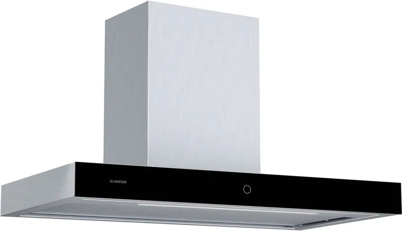 SmartEdge Afzuigkap - 90 cm wandkap, Wifi- & touch-bediening, 530 m³/u luchtstroom, A+ energie-efficiëntie, LED-verlichting, Fluisterstil 34 dB, Roestvrij staal de Klarstein en Argent – photo produit
