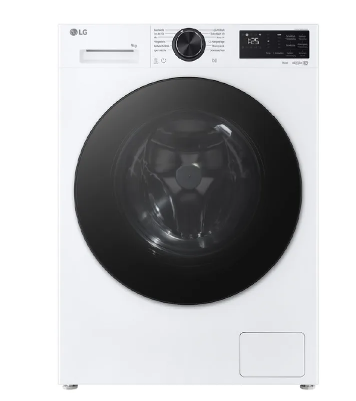 F2 × 7SLIM9W Waschmaschine, 9 kg, 1200 U/min, Slim Fit, AI DD, Steam TurboWash 360°, ThinQ [Energieeffizienzklasse A] fra LG – produktbillede