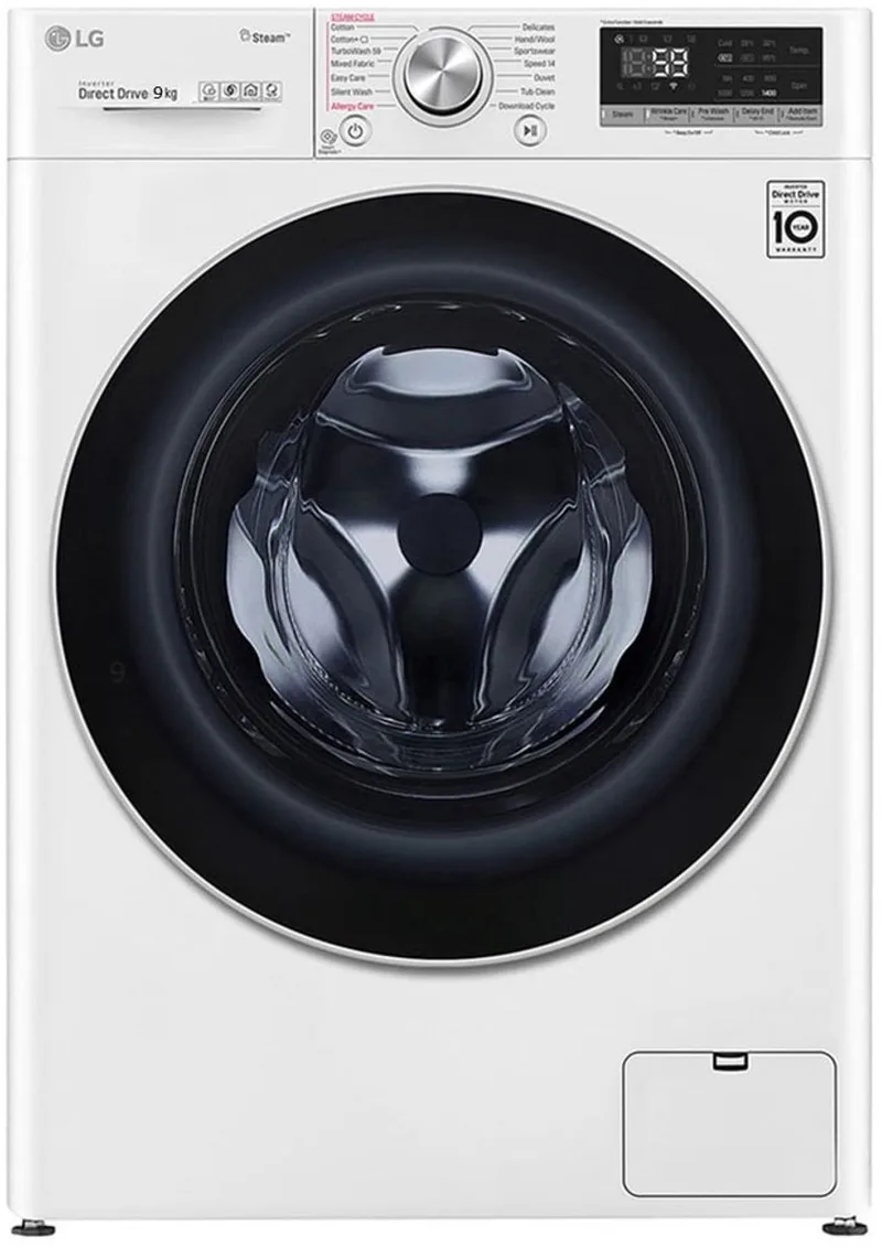 F4V909P2E wasmachine Voorbelading 9 kg 1400 RPM de LG en Blanc – photo produit