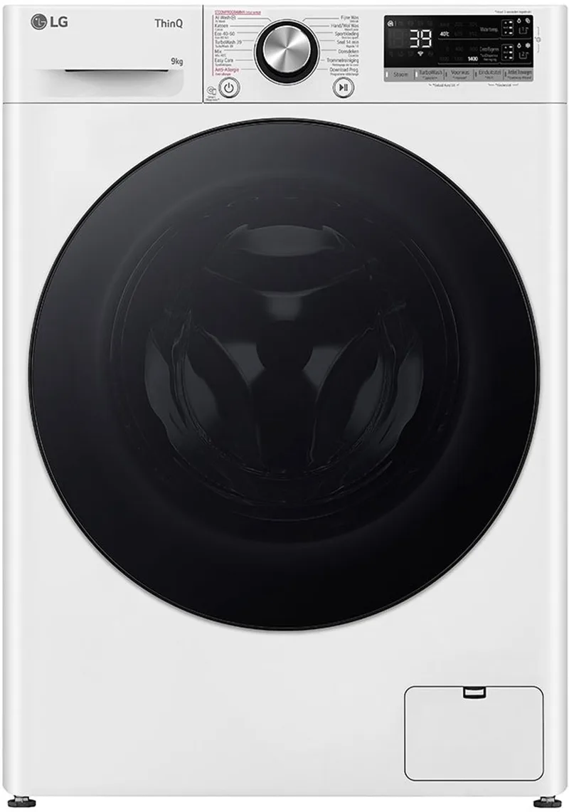 F4WR7009SYW wasmachine | 9 kg | 40% zuiniger dan A | Turbowash de LG en Blanc – photo produit