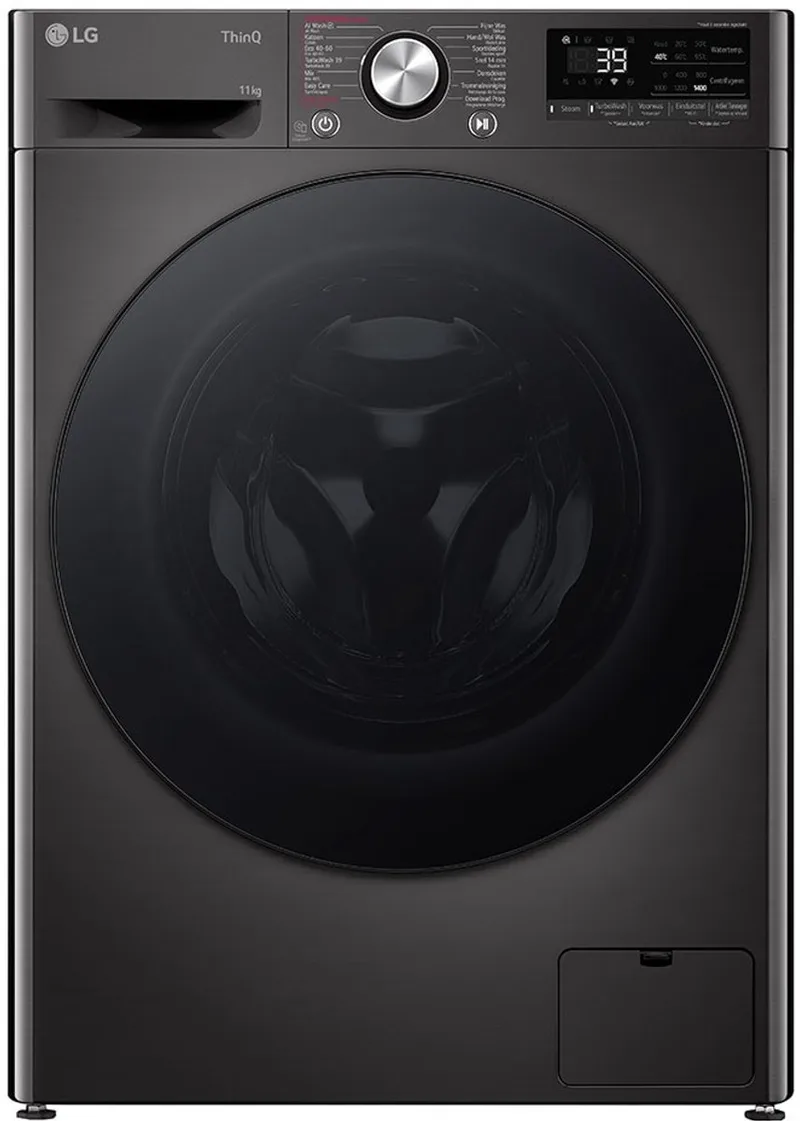 F4WR7011SYB wasmachine 11 kg met AI DD voor slimme stofverzorging - TurboWash 39 voor sneller wassen - hygiënisch wassen met stoom en ThinQ slimme bediening. Energieklasse A‑10% de LG en Anthracite – photo produit
