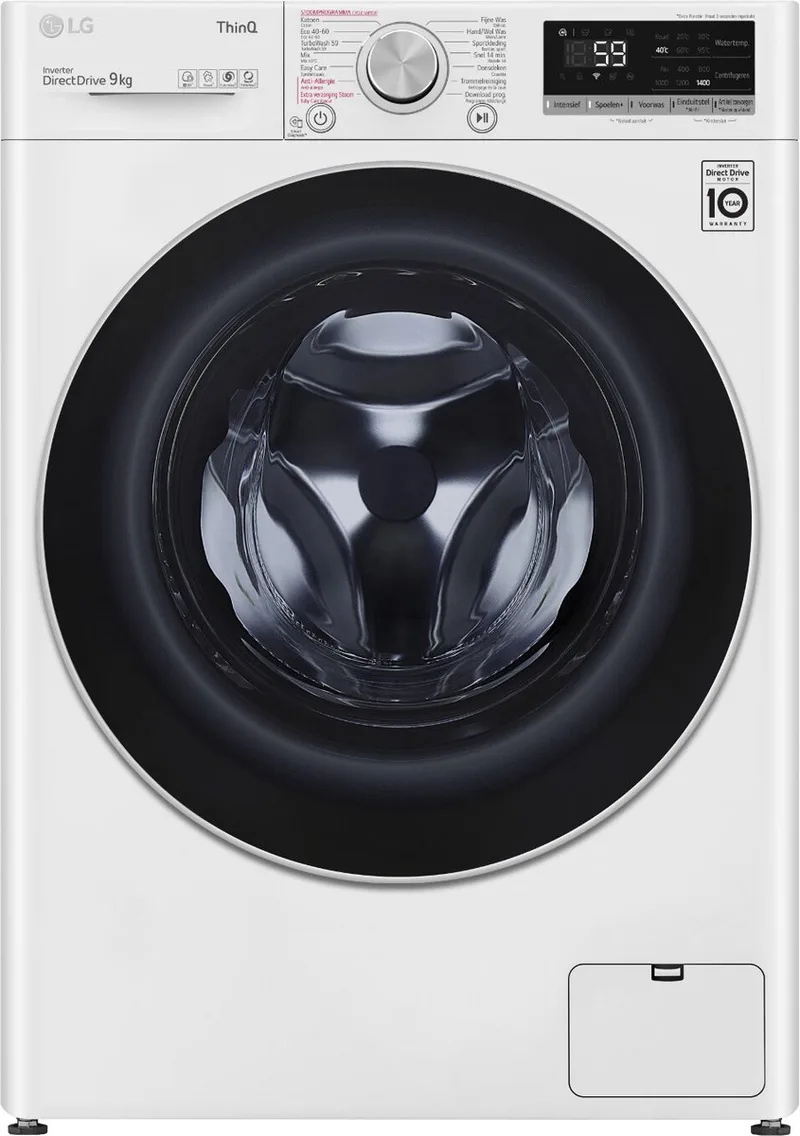 F4WV509S1H wasmachine Voorlader 9 kg 1400 RPM van LG in Wit – productfoto