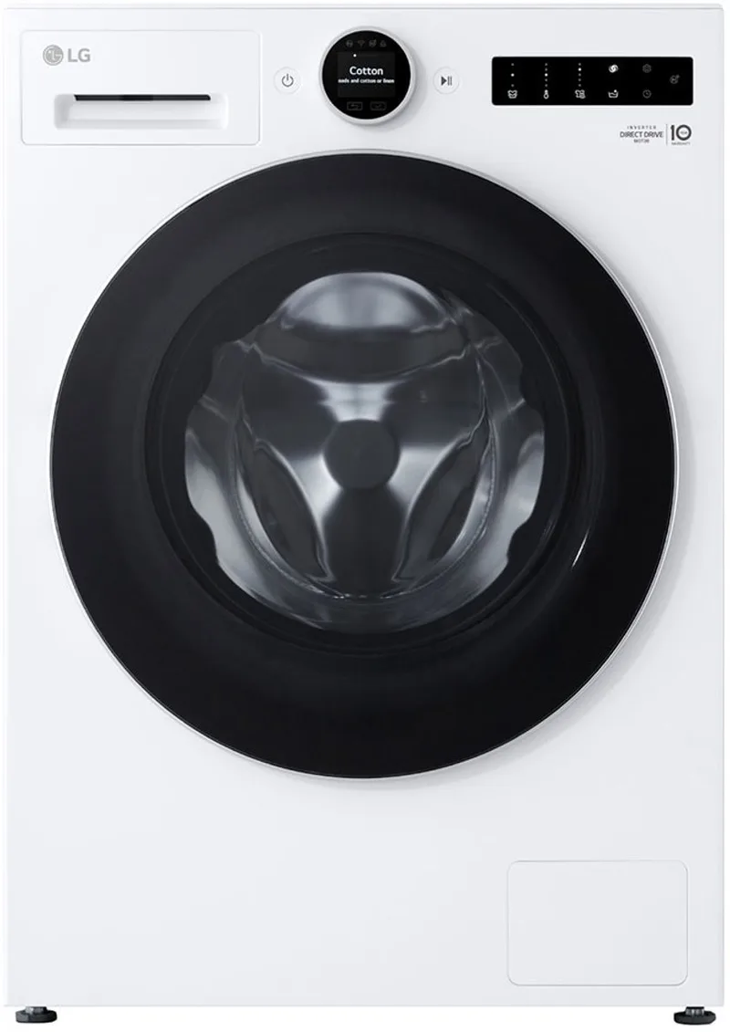 F4WX801Y - Wasmachine - Voorlader - 11 kg 1350 RPM - AI DD™ - TurboWash360˚™ - Steam™ by LG in White – product photo