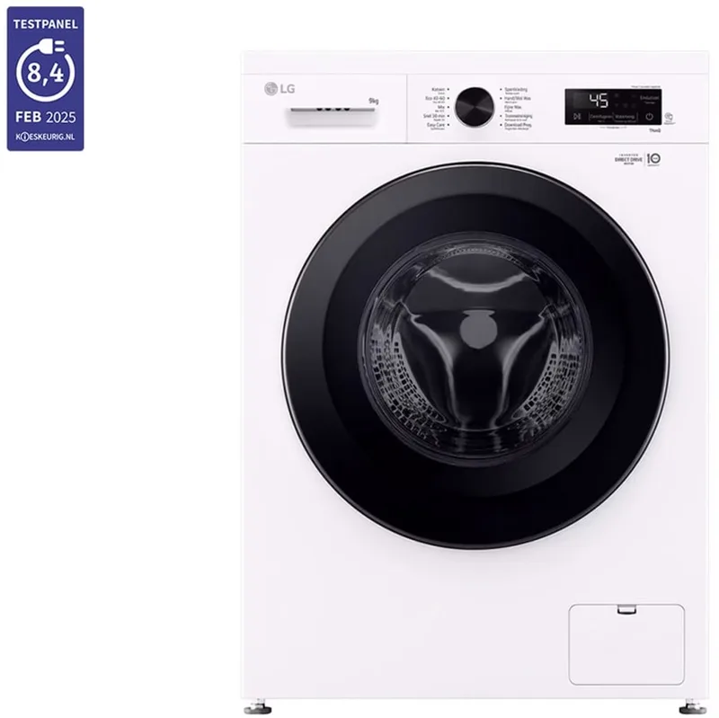 F4X1009NWB wasmachine Voorlader 9 kg 1400 RPM by LG in White – product photo