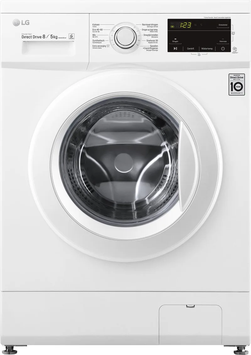 GD3M108N3 - 8/5 kg Was-droogcombinatie met Direct Drive motor - Beste zorg met 6 Motion de LG en Blanc – photo produit