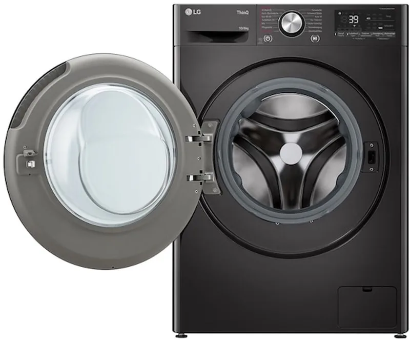 W4WR70X6YB - WAS-DROOGCOMBINATIE 10/6 KG von LG in Schwarz – Produktfoto