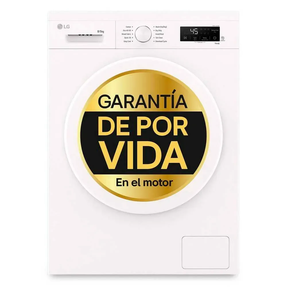 Lave-linge Séchant à Chargement Frontal W4x1085nwh de LG – photo produit