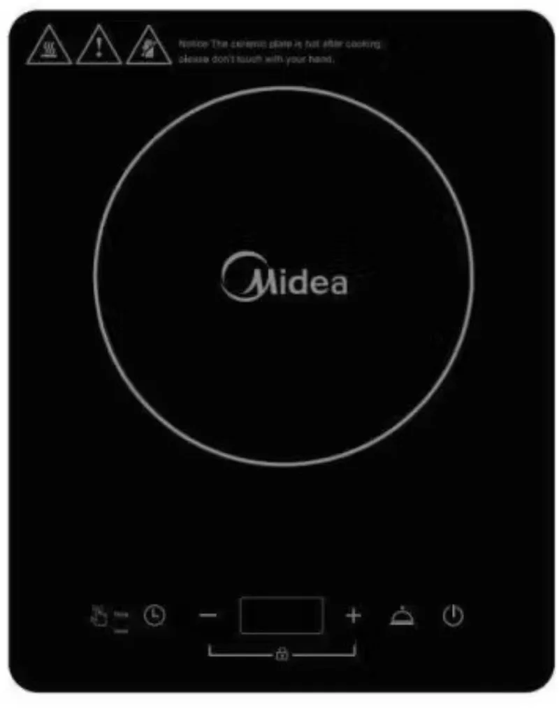 MC-STW2018 - Vrijstaande elektrische kookplaat - 1 Kookzone - Inductie - Modern design - Instelbare temperatuur - Touch - 2000 W by Midea in Black – product photo