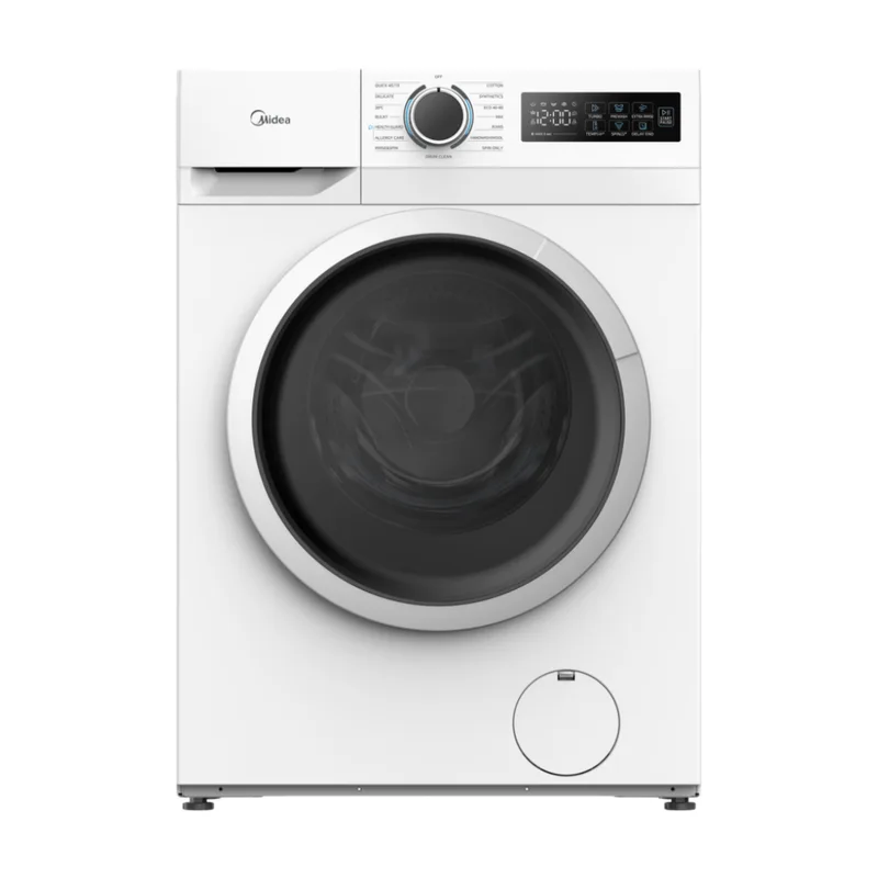 MF110W80BA10/W-NL Wasmachine, 8 kg, 1400 rpm, A-10%, 15 wasprogramma's, Wit van Midea – productfoto