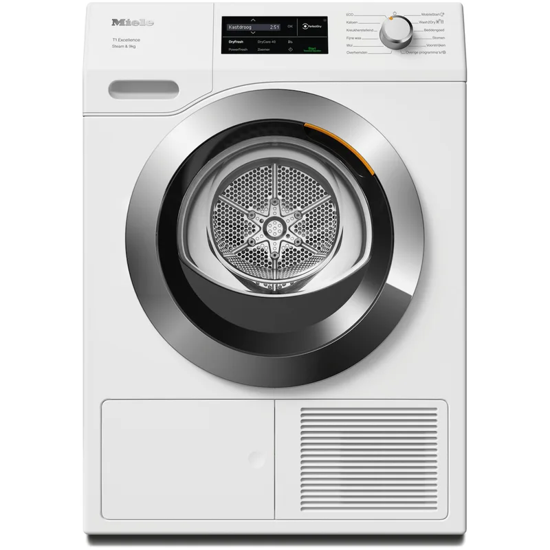 TEL 695 WP Warmtepompdroger Wit van Miele – productfoto