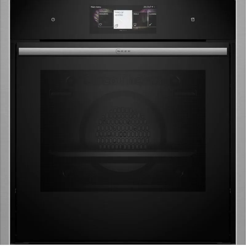Backofen N 90 B64VT73N0 Einbau-Backofen mit Dampfunterstützung Edelstahl, EEK: A+ de Neff en Noir, Roestvrijstaal – photo produit