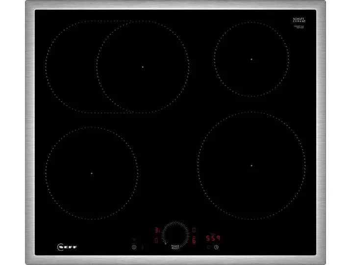 Induktions-Kochfeld N 50 T56SHF1L0, Powerstufe für schnelle Ergebnisse & Twist Touch® Fingerdreh-Steuerung von Neff – Produktfoto