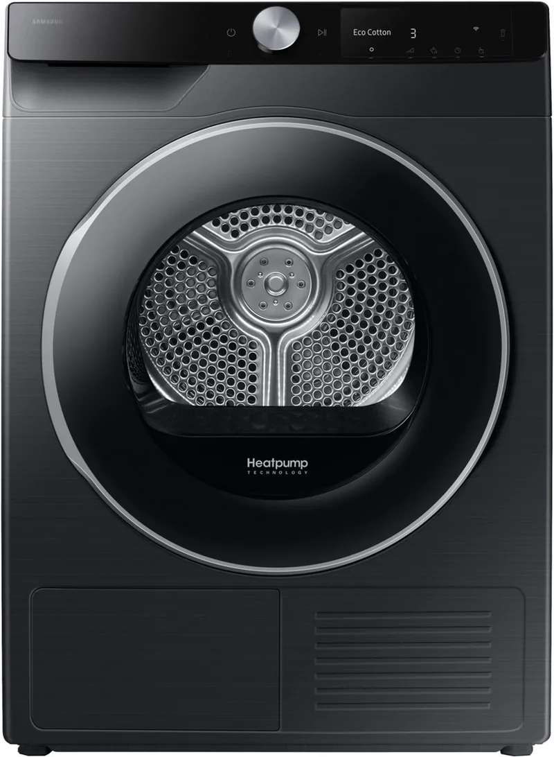 AI Dry DV90DG6845LBU3 6000 serie - Wasdroger - AI energy mode - Energielabel A - 9 kg - 5 jaar garantie in Nederland van Samsung in Zwart – productfoto