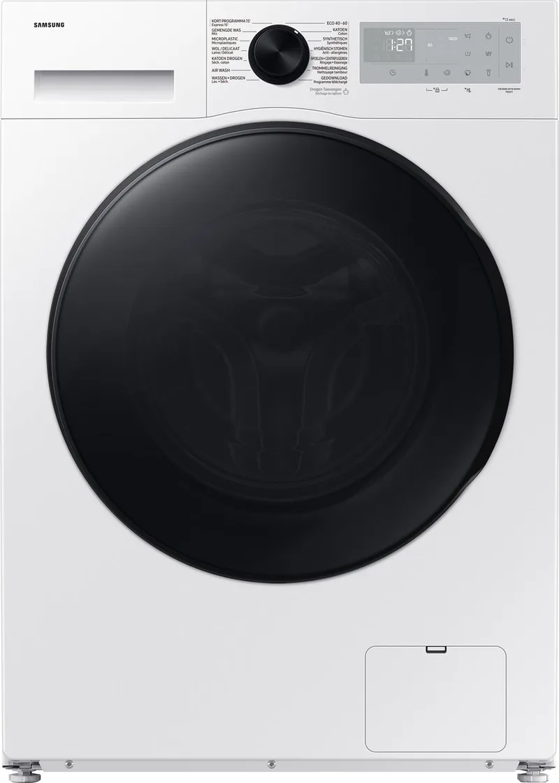 WD90DG5B15BH 5000-serie -Was-droogcombinatie - EcoBubble™ - 9/6 kg fra Samsung i Hvid – produktbillede