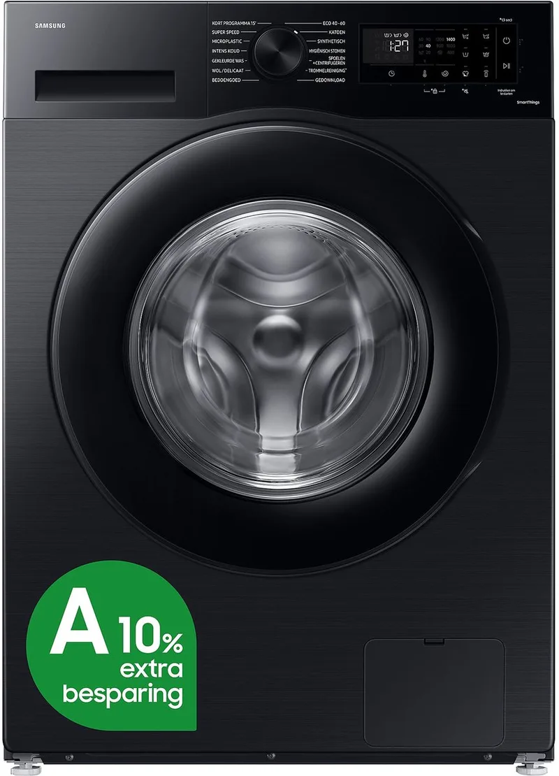 WW1UDG5B25AB - 11kg Wasmachine - 5000 series - 10% zuiniger dan energielabel A van Samsung in Zwart – productfoto