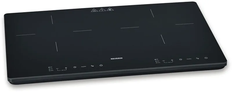 DK 1033 Dubbele Inductiekookplaat – 2-pits – Ø 22 cm – Touchbediening – Timer van Severin in Zwart – productfoto